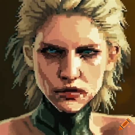 Pixel Art Portrait Inspired By Metal Gear Solid 2 With Detailed Features On Craiyon