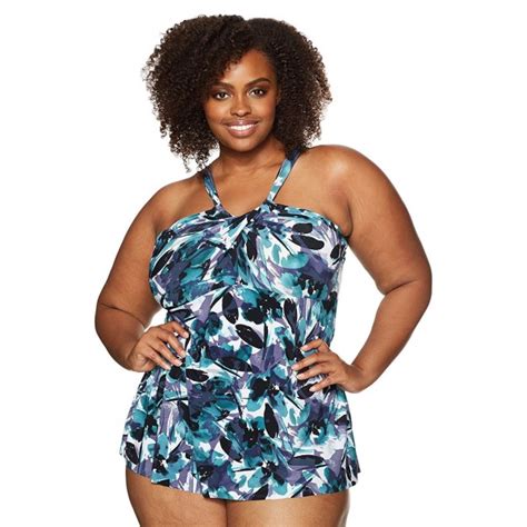 Women S Plus Size Control Swimwear Ultra High Waist Bikini Bottom Black Ck Lwgey