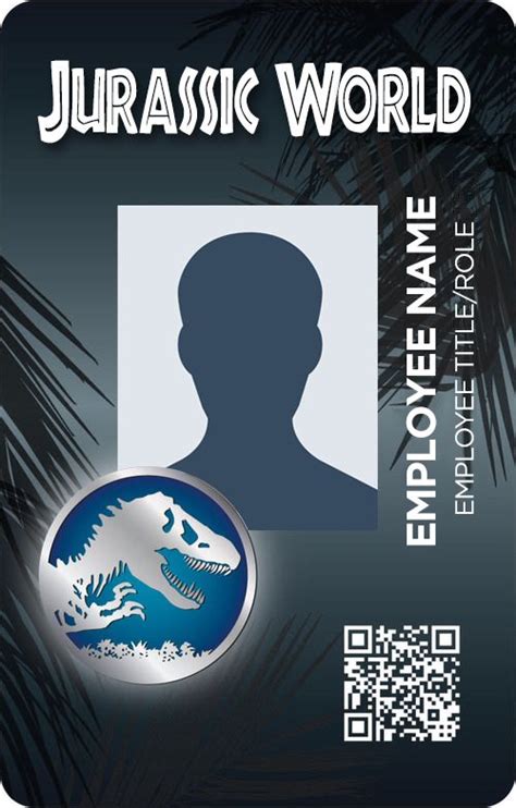 Filejurassic World Id Badge Greypng Jurassic Outpost Encyclopedia Fête Dinosaures Déco