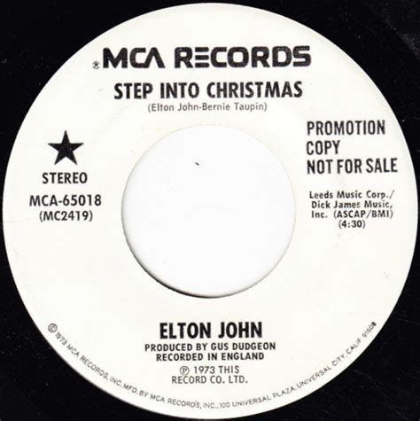 Elton John Step Into Christmas 1973 Vinyl Discogs