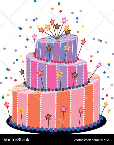 Birthday cake Royalty Free Vector Image - VectorStock