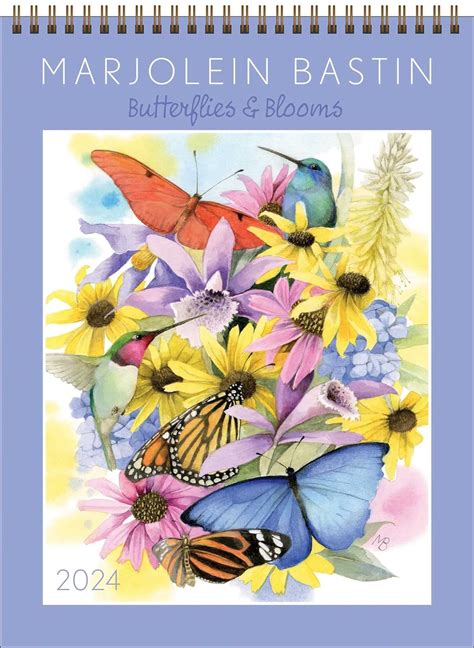 Marjolein Bastin 2024 Calendar Butterflies Blooms Bastin