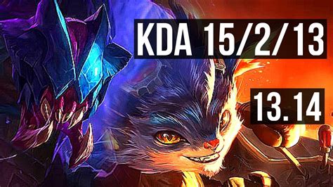 REK SAI Vs RUMBLE JNG 72 Winrate 15 2 13 Legendary EUW Master