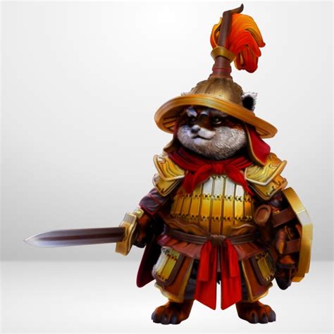 Hot Goblin レッドパンダ剣士A ミニチュア ホットゴブリン 獣人ファイター