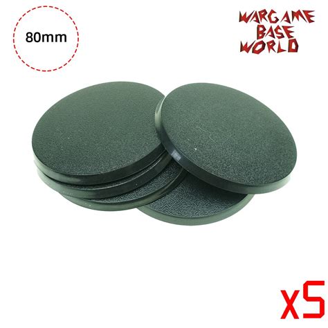 Wargame Base World 80mm Round Bases Grandado