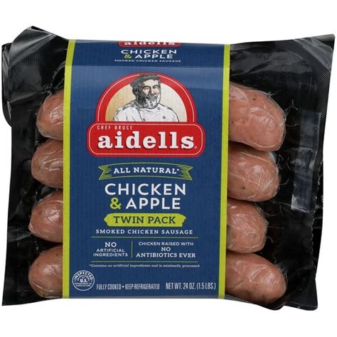 Aidells Fully Cooked Chicken Apple Smoked Chicken Sausage 12 Oz