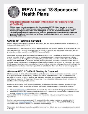 Fillable Online Ibew Local Sponsored Health Plans Fax Email Print