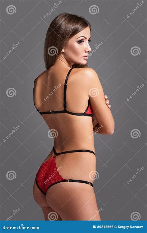 Sensual Lady Posing In Lingerie Stock Photo Image Of Makeup Fashion