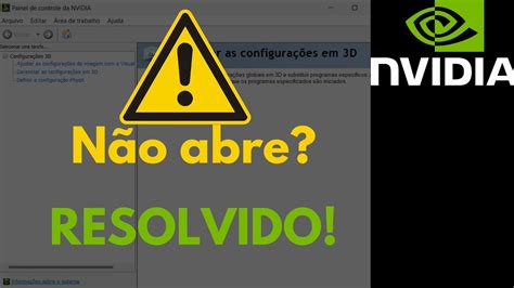 Painel da NVIDIA não abre problema resolvido YouTube