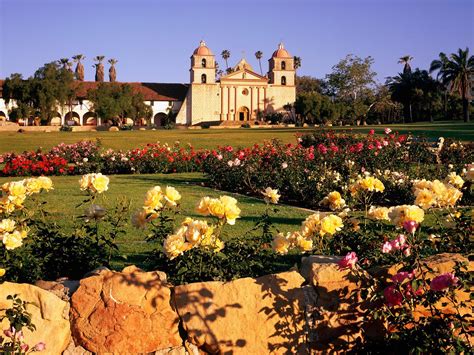 The World Renowned Santa Barbara Mission And Rose Garden Perfect For