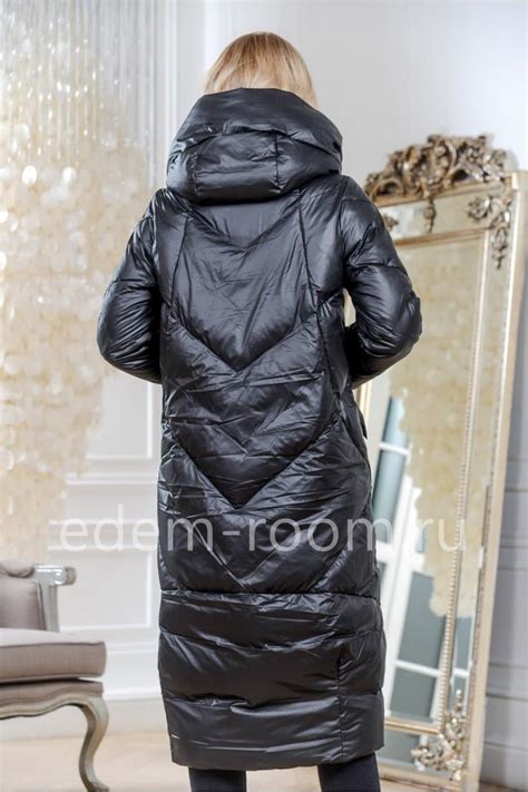 Купить Чёрную пуховик - пальто с купюшоном в интернет магазине ...
