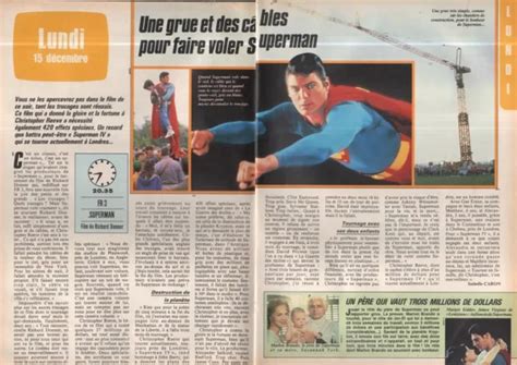 Coupure De Presse Clipping Christopher Reeve Est Superman Pages