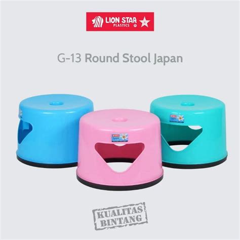 Jual Kursi Jongkok Lion Star Bangku Pendek Dingklik Round Stool