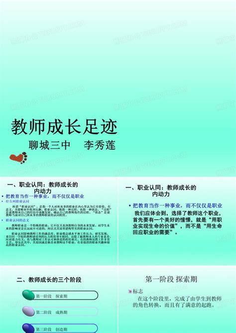 教师成长足迹ppt模板下载 编号lvbndzem 熊猫办公