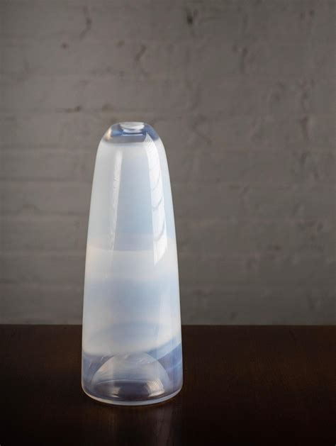 Opalescent Hand Blown Glass Vase At 1stdibs