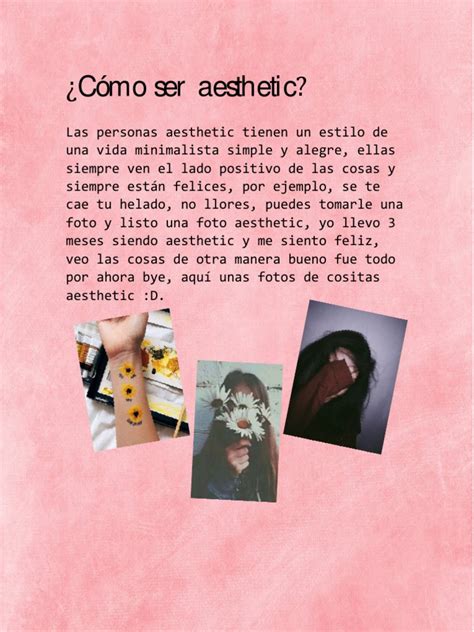 O Que É Ser Aesthetic - Cómo ser aesthetic en 3 pasos | PDF | Crecimiento personal y ...