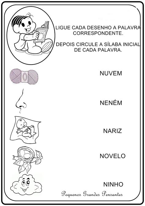 Pequenos Grandes Pensantes Atividades Consoantes Para Educa O