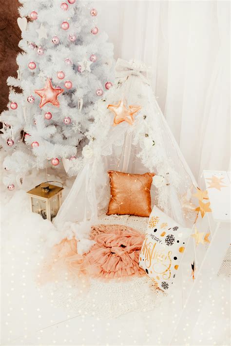 White Tent Beside White Christmas Tree · Free Stock Photo