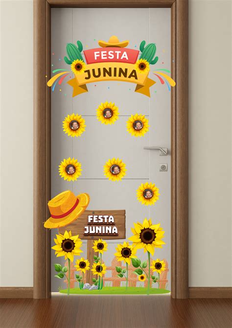 Painel Festa Junina Girassol - Painel Festa Junina Tema Girassol com fotos - Recursos e atividades...