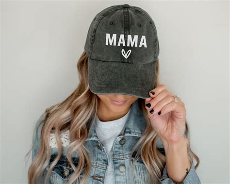 Mama Hat Hats For Mom Mom Hat Motherhood Hat Screen Print Mama Etsy