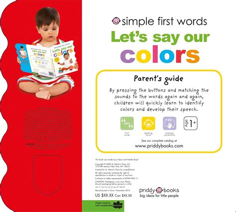 Simple First Words Let S Say Our Colors Priddy Books