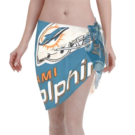 Dolphins Women S Sarong Coverups Beach Wrap Sheer Bikini Wraps Chiffon Cover Ups For Swimwear