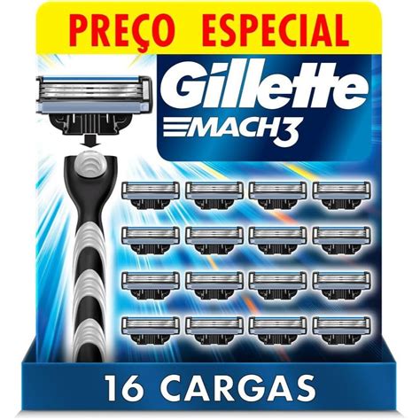 Gillette Mach Carga Para Aparelho De Barbear Recarreg Vel