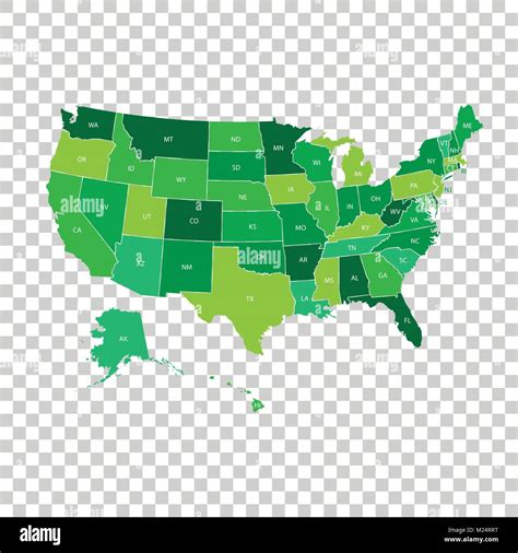 Alta Mapa De Ee Uu Detallada Con Los Estados Federales Ilustraci N