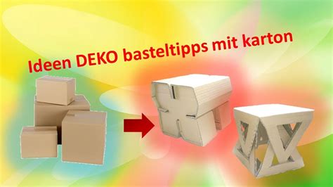 DIY Ideen DEKO Basteltipps Mit Karton 2 Kreative Ideen YouTube