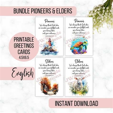 Jw Bundle Greeting Card For Elders Brothers Pioneers Printable Card