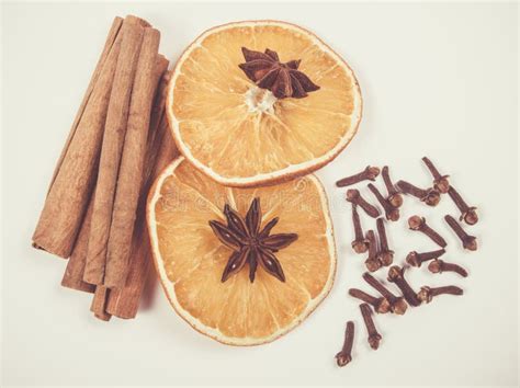 Warming Spices Cinnamon Star Anise Cloves Stock Photo Image Of