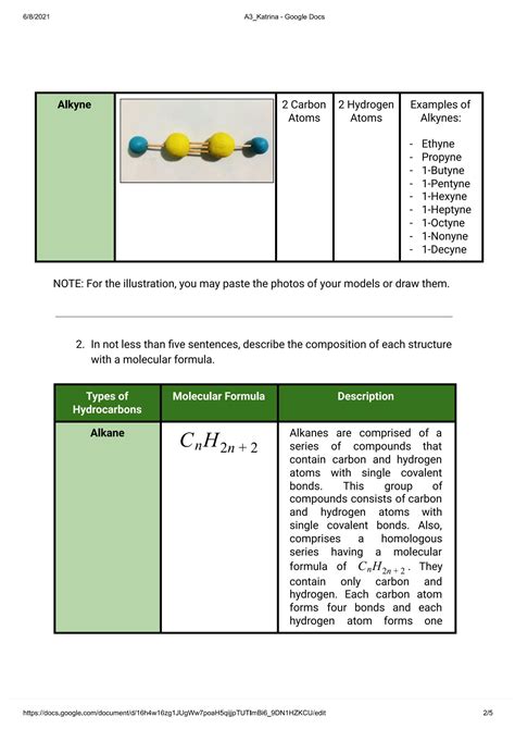 Solution Organic Chemistry Types Of Hydrocarbons And Molecular Formula