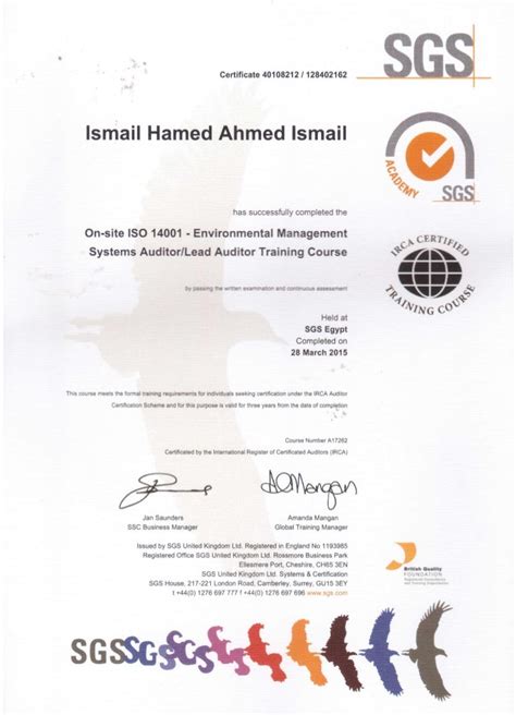 Iso 14001 Ems Lead Auditor Certificate