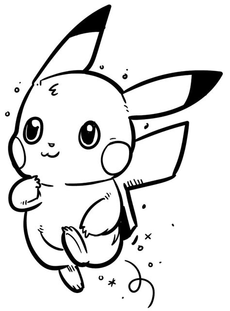 Printable Cute Pikachu Coloring Page - Free Printable Coloring Pages ...