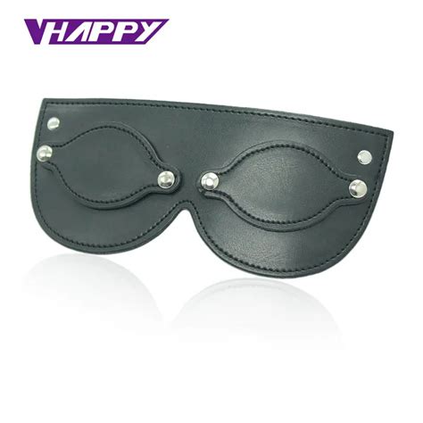 Black And Red Leather Separable Eye Patch Blindfold Flirt Sex Toys Sexy