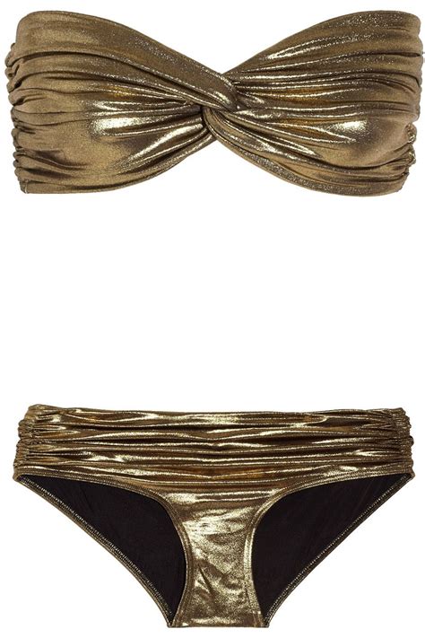 Metallic Bikini Bikinis Bandeau Bikini Metallic Bikini