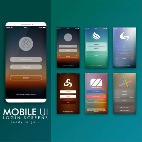 Pantallas de inicio de sesión coloridas para aplicaciones móviles