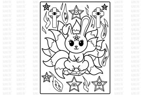 Pastel Goth Coloring Page Afbeelding Door Kollay Creative Fabrica