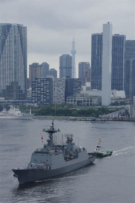 韓国海軍艦艇晴海出港 成田艦艇団 艦艇画像＆成田空港飛来機）