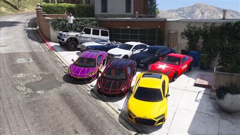 Gta Stealing Luxury Youtubers Cars With Franklin Real Life Cars