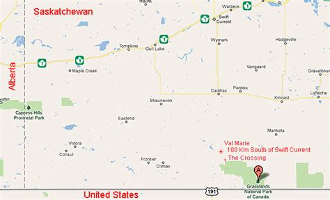 Grasslands National Park Map