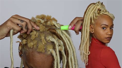 Faux Locs On My Super Short Hair Rubber Band Method Youtube