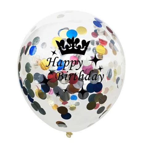 Ballons à confettis en Latex 5 pièces 12 pouces pour anniversaire et