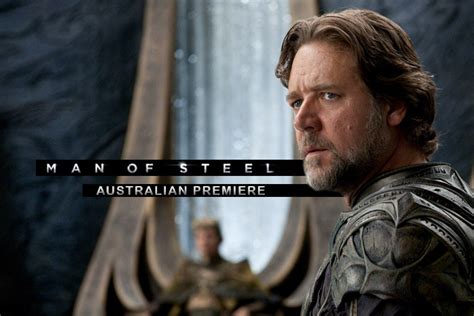 Russell Crowe Joins The Man of Steel Australian Premiere and Location ...