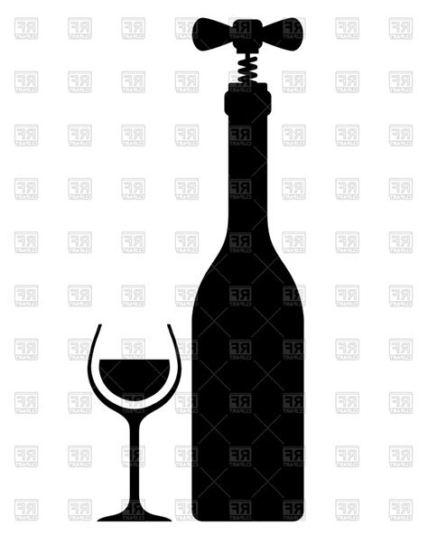 Wine Bottle Silhouette Vector At Collection Of Wine