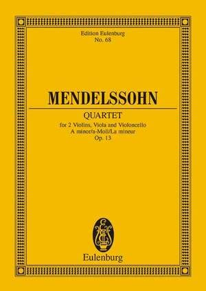 Mendelssohn String Quartet No 2 In A Minor Op 13 Page 1 Of 1