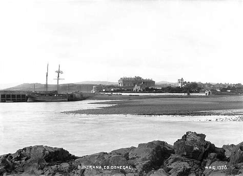 Buncrana, Co. Donegal a view from rocks across the beach to