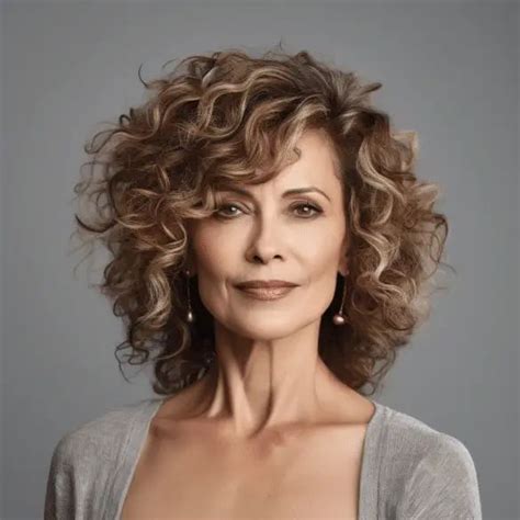 27 Flattering Curly Hairstyles For Women Over 60 Curly Shag Haircut Short Wavy Haircuts Short