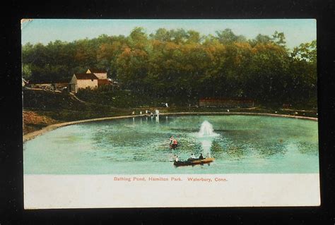 1900s Bathing Pond Hamilton Park Waterbury Ct New Haven Co Postcard Connecticut Ebay