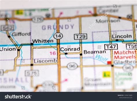 conrad iowa usa  map stock photo  shutterstock